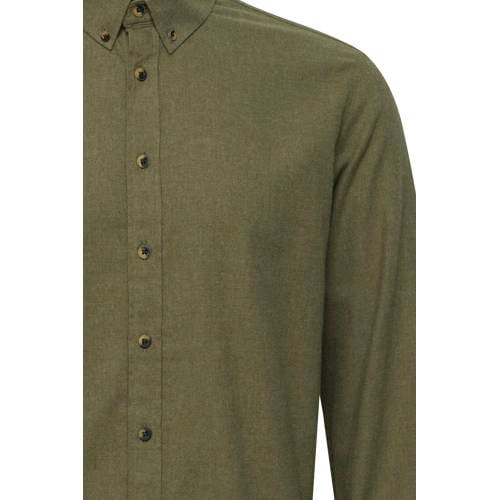 Blend gemêleerd regular fit overhemd BHBurley winter moss afbeelding