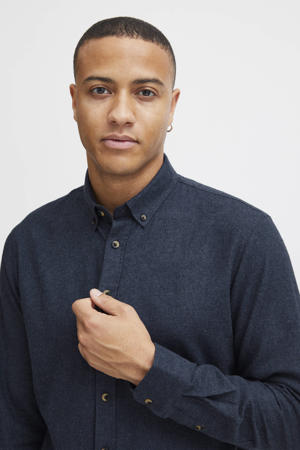 gemêleerd regular fit overhemd BHBurley dress blues