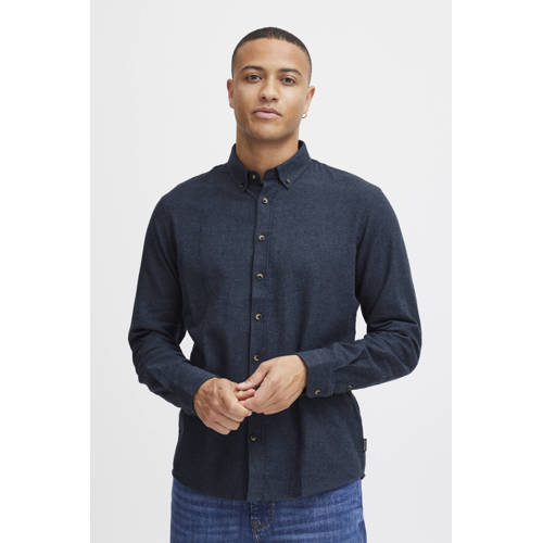 Blend gemêleerd regular fit overhemd BHBurley dress blues afbeelding