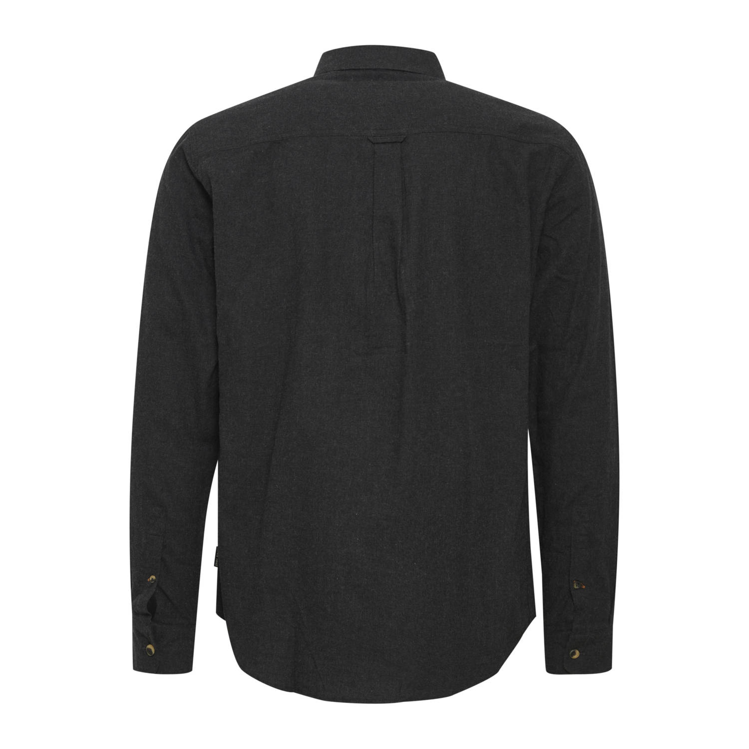Blend gemêleerd regular fit overhemd BHBurley zwart