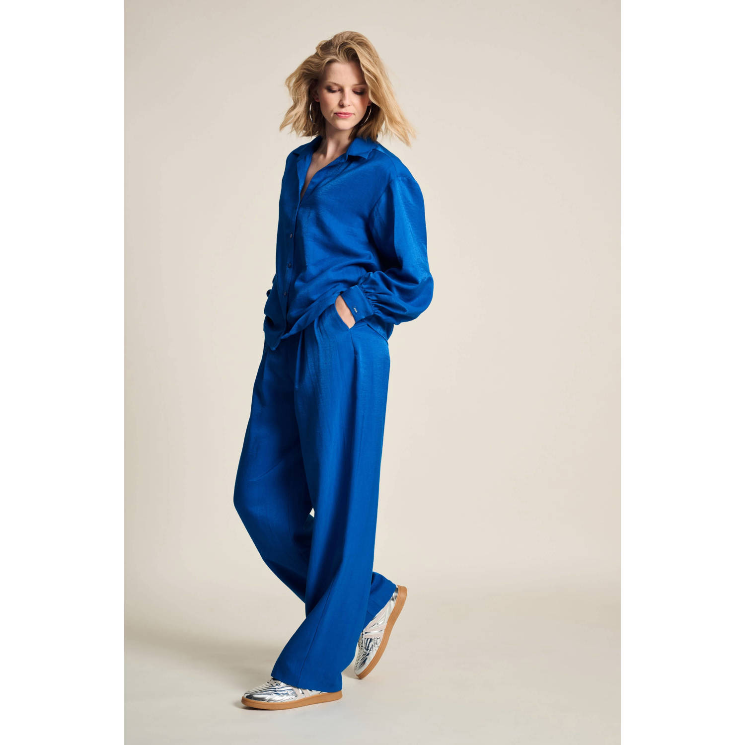 POM Amsterdam blouse Violet blauw