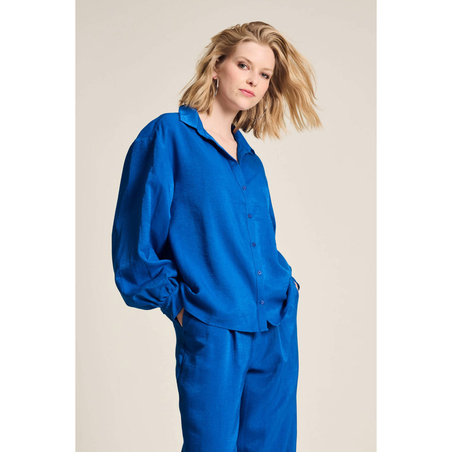 POM Amsterdam blouse Violet blauw
