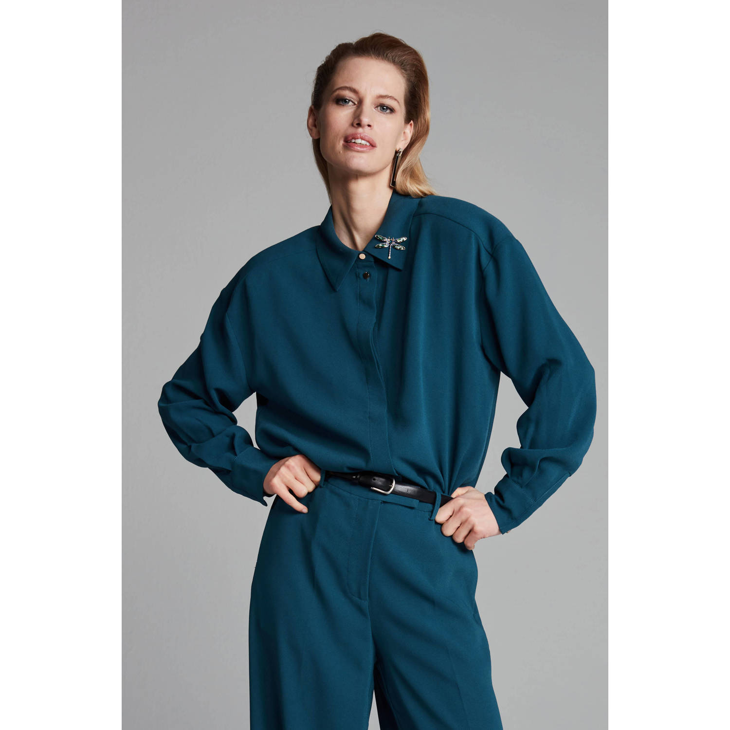 POM Amsterdam X Claes Iversen blouse Cyndi blauw