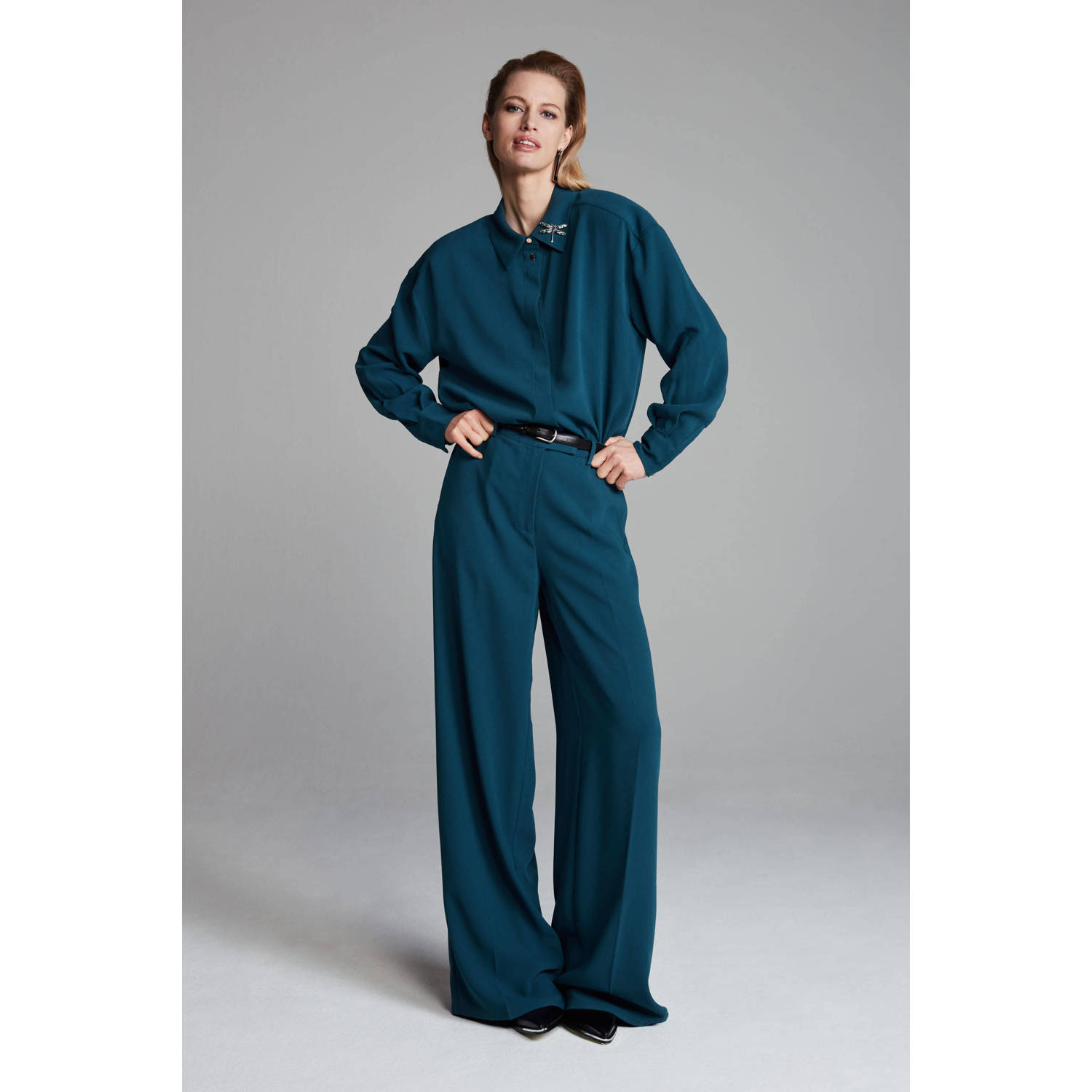 POM Amsterdam X Claes Iversen blouse Cyndi blauw