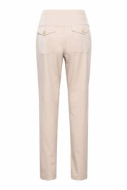 thumbnail: &Co Woman straight fit broek van travelstof  PENNY TRAVEL zand