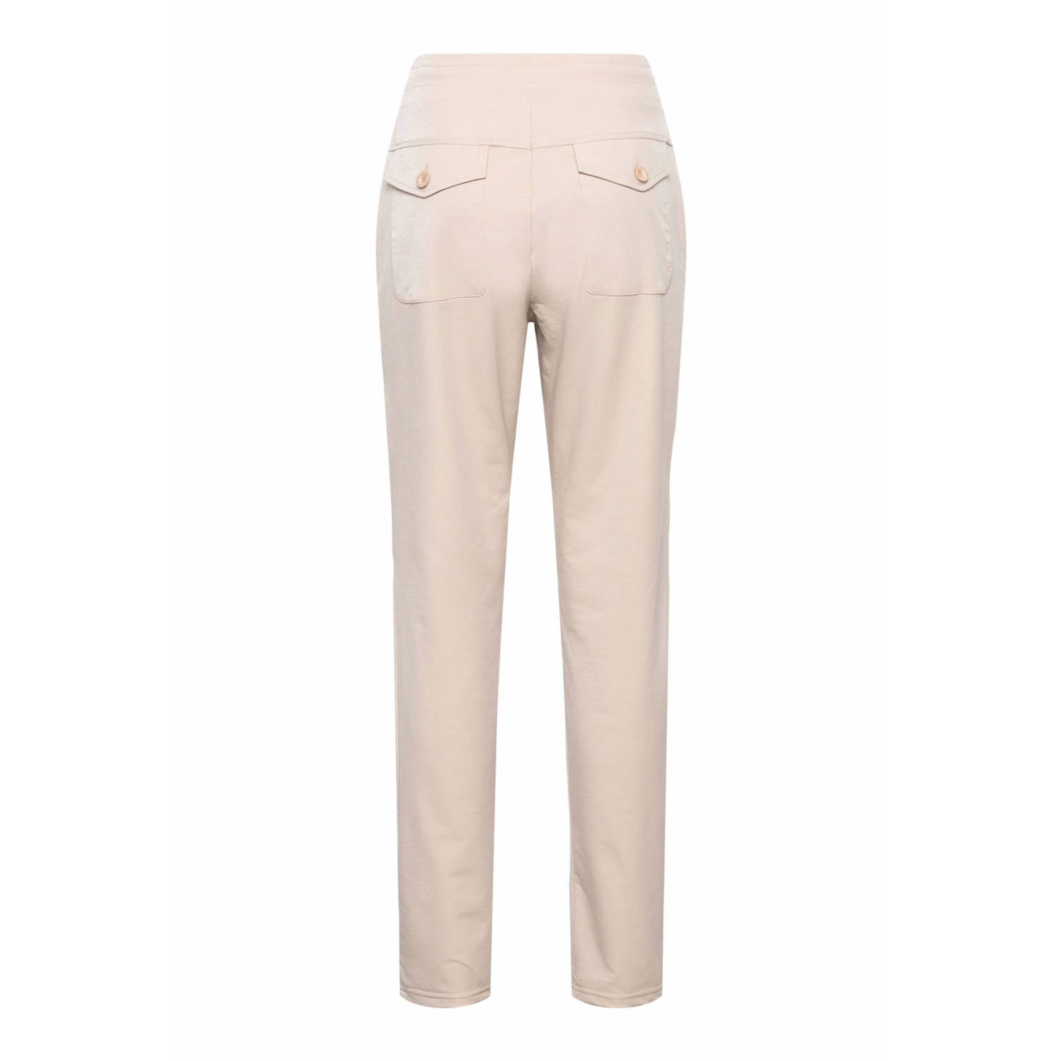 &Co Woman straight fit broek van travelstof PENNY TRAVEL zand