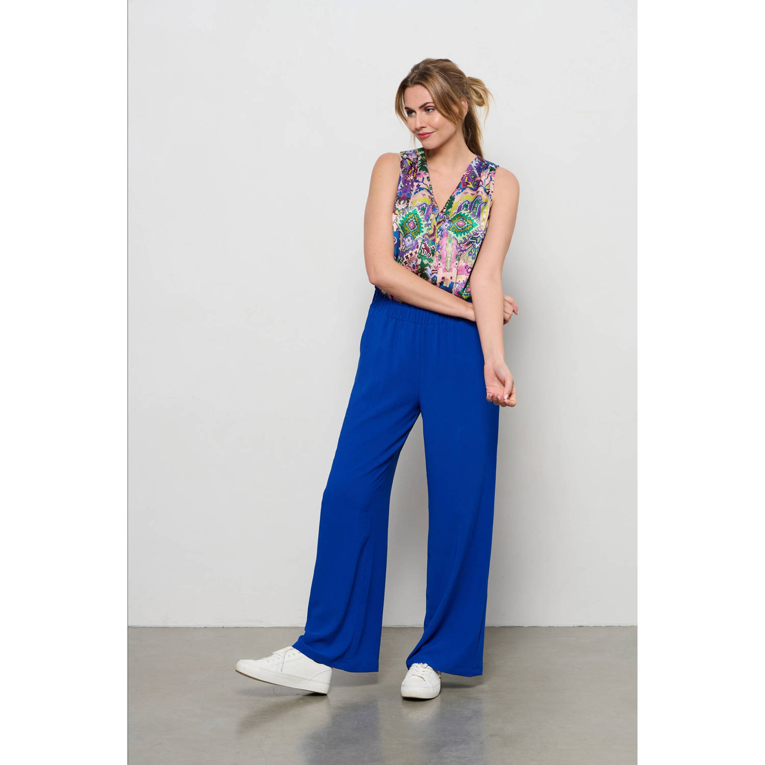 &Co Woman straight fit broek JULIE blauw