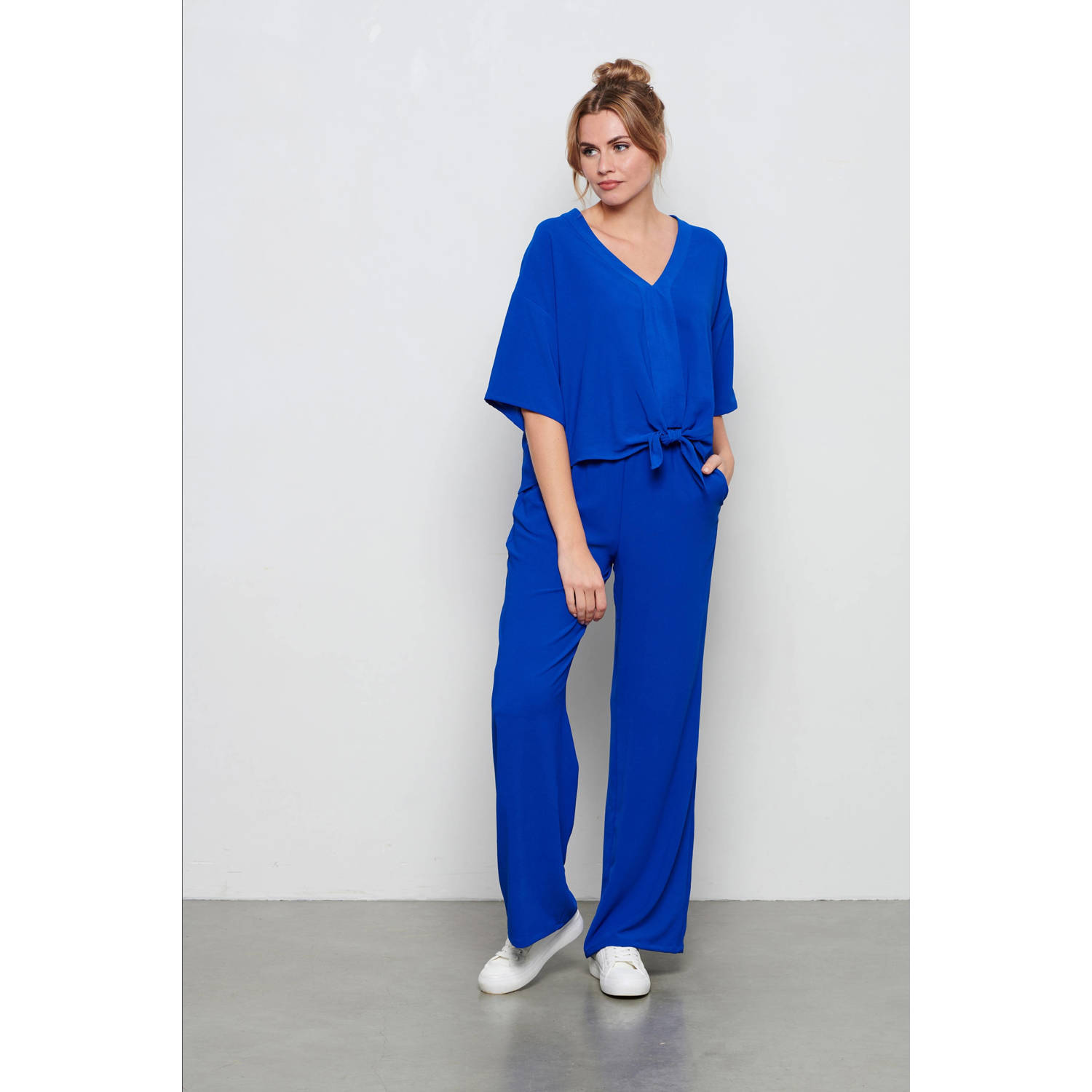 &Co Woman straight fit broek JULIE blauw
