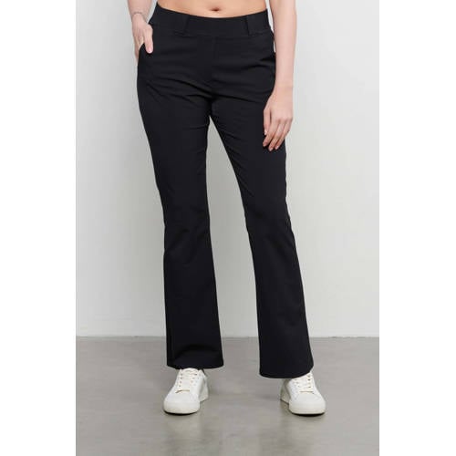 &Co Woman flared broek van travelstof PENELOPE FLARE TRAVEL zwart afbeelding