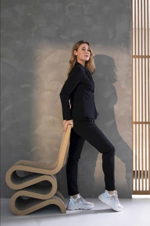 regular fit broek van travelstof PENNY TRAVEL zwart