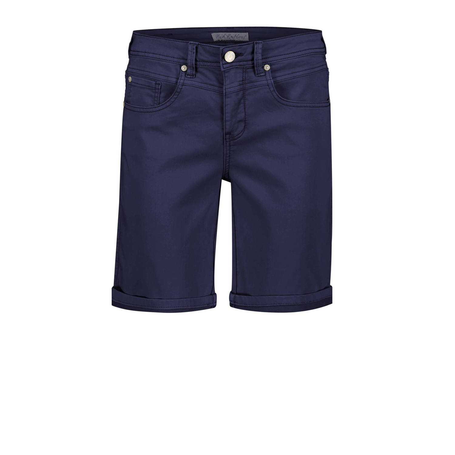 Red Button straight fit short donkerblauw