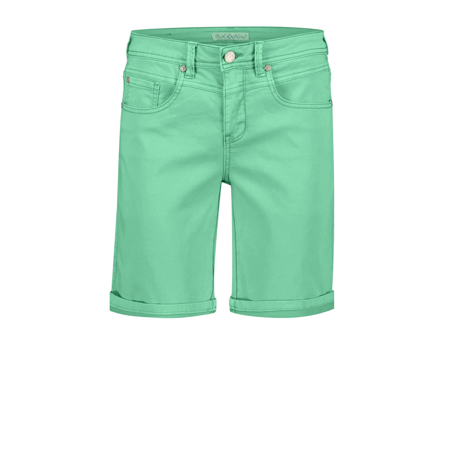 Red Button Ontspannen Korte Jog Bermuda Shorts Green Dames