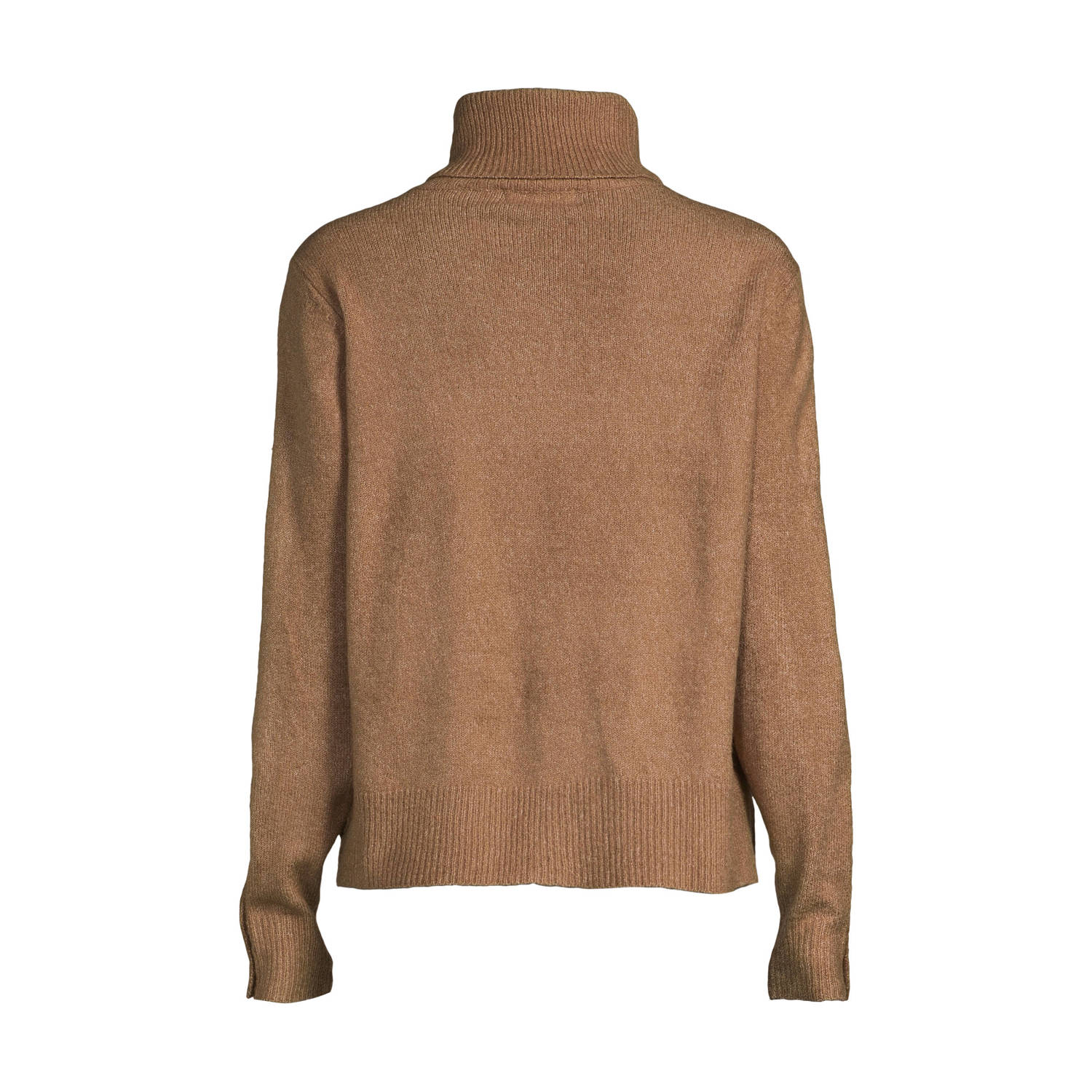 anytime trui met drukknoop detail bruin