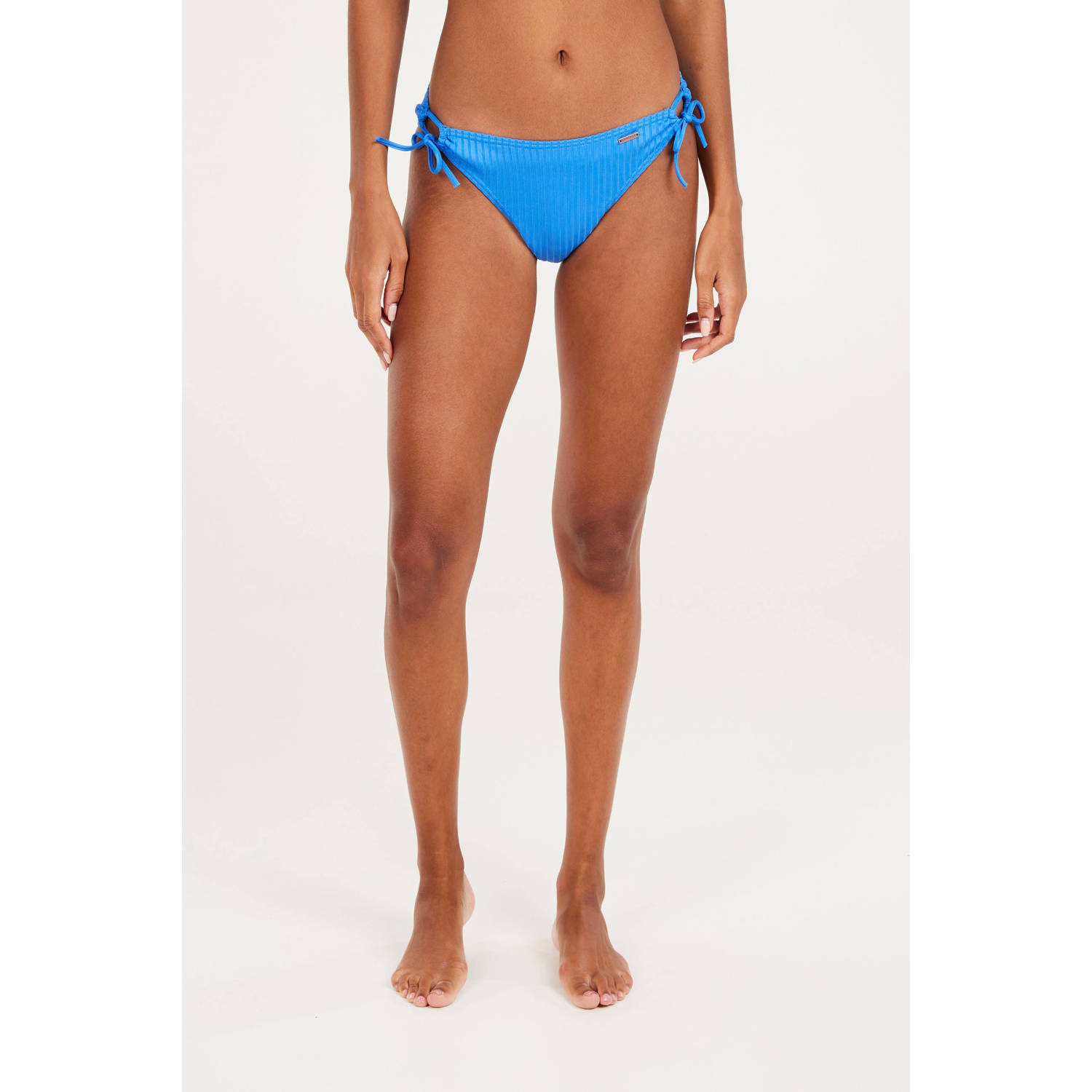 Protest bikinibroekje MIXREA met ribstructuur blauw