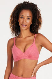 thumbnail: Protest high waist bikinibroekje MIXTYPE met ribstructuur roze