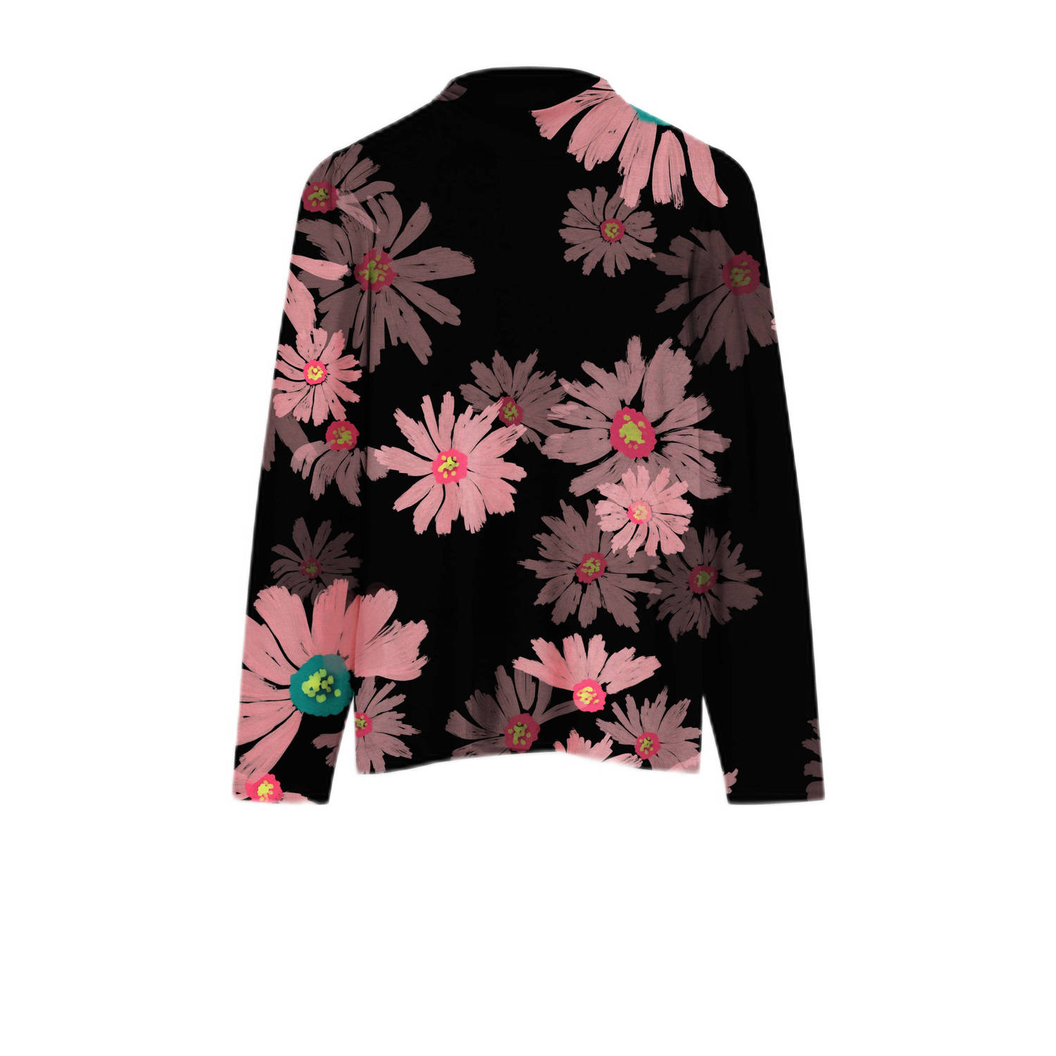 POM Amsterdam gebloemde top roze zwart