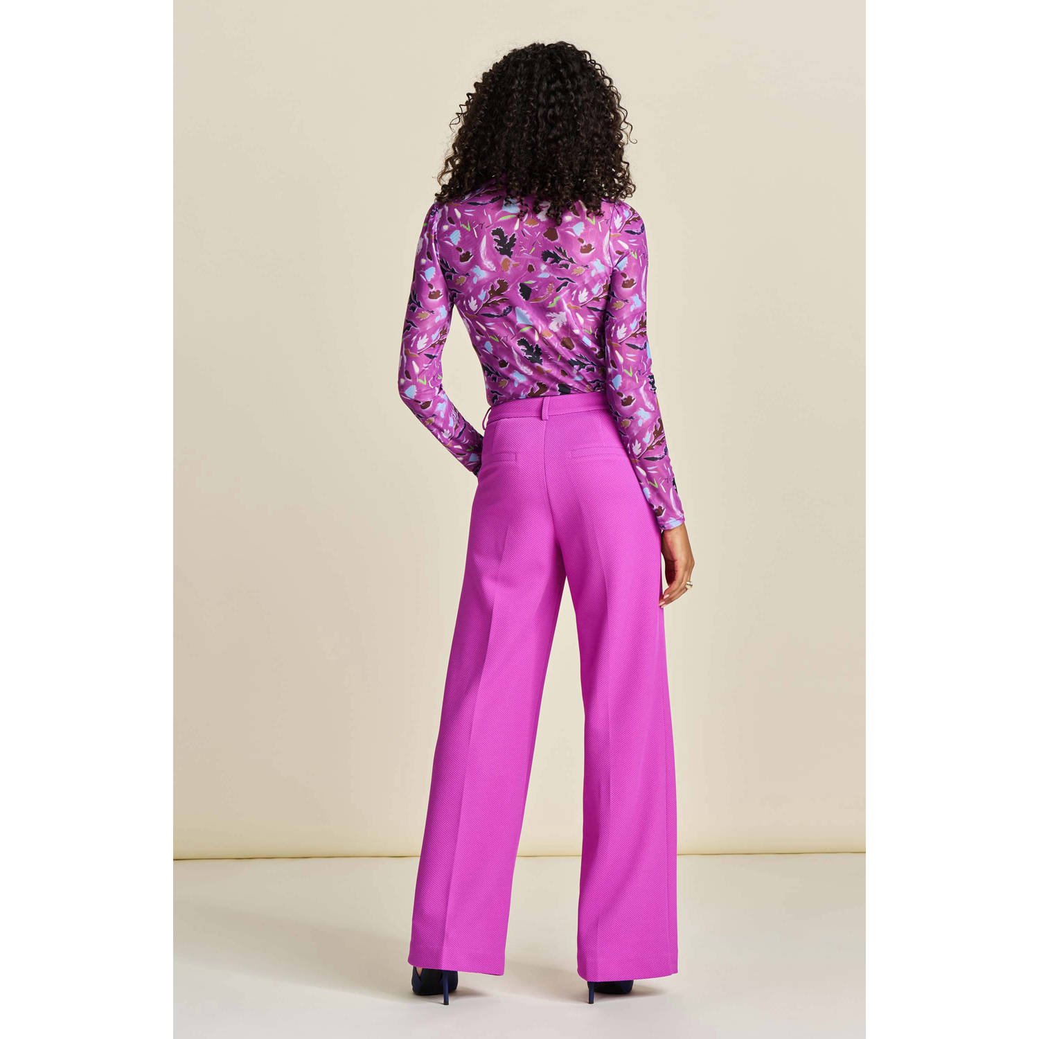 POM Amsterdam wide leg pantalon roze