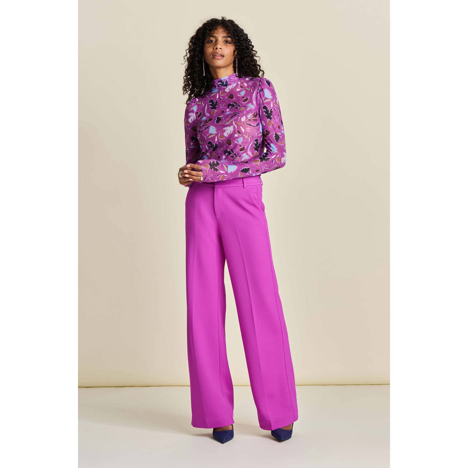POM Amsterdam wide leg pantalon roze