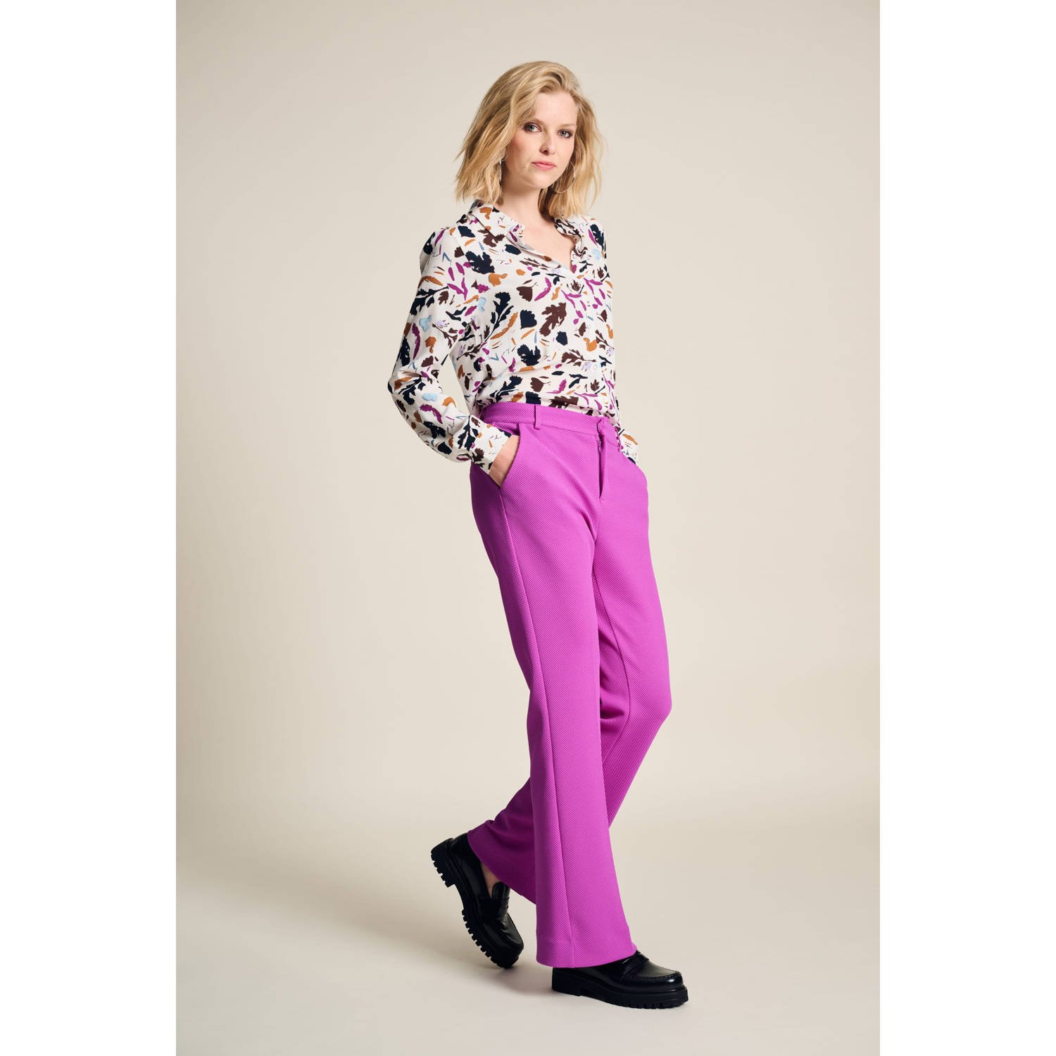 POM Amsterdam blouse met all over print wit multi