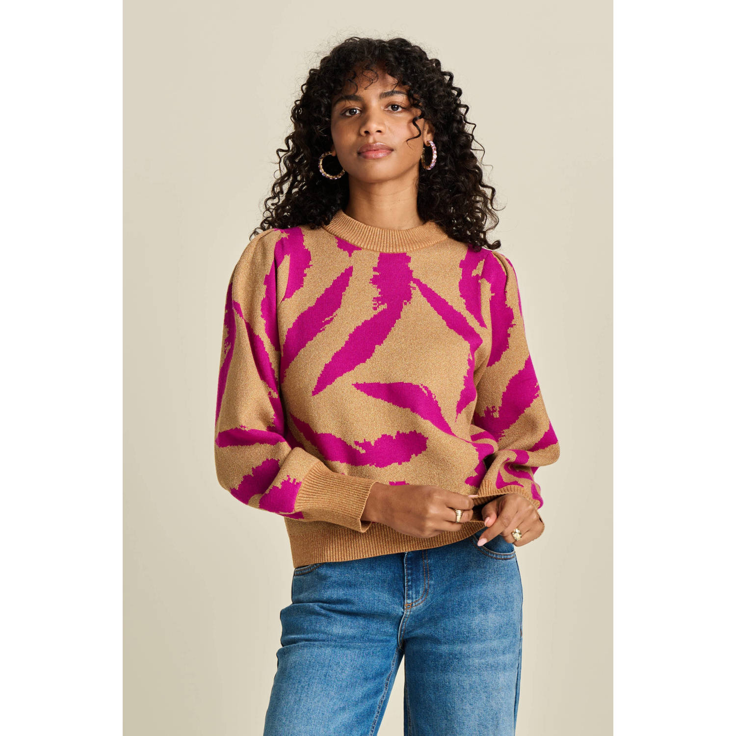 POM AMSTERDAM Dames Truien & Vesten Pullover Feathers Sparkle Roest