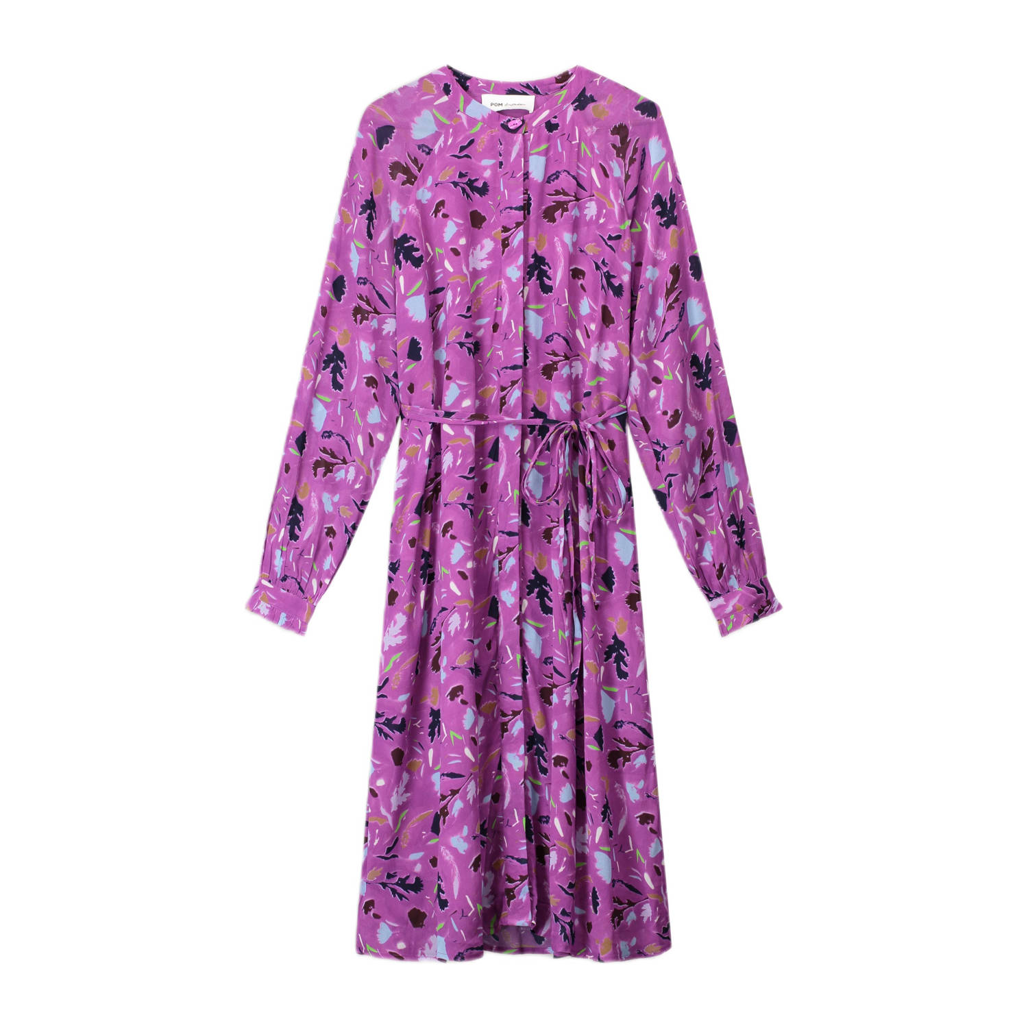 POM Amsterdam jurk met all over print paars multi