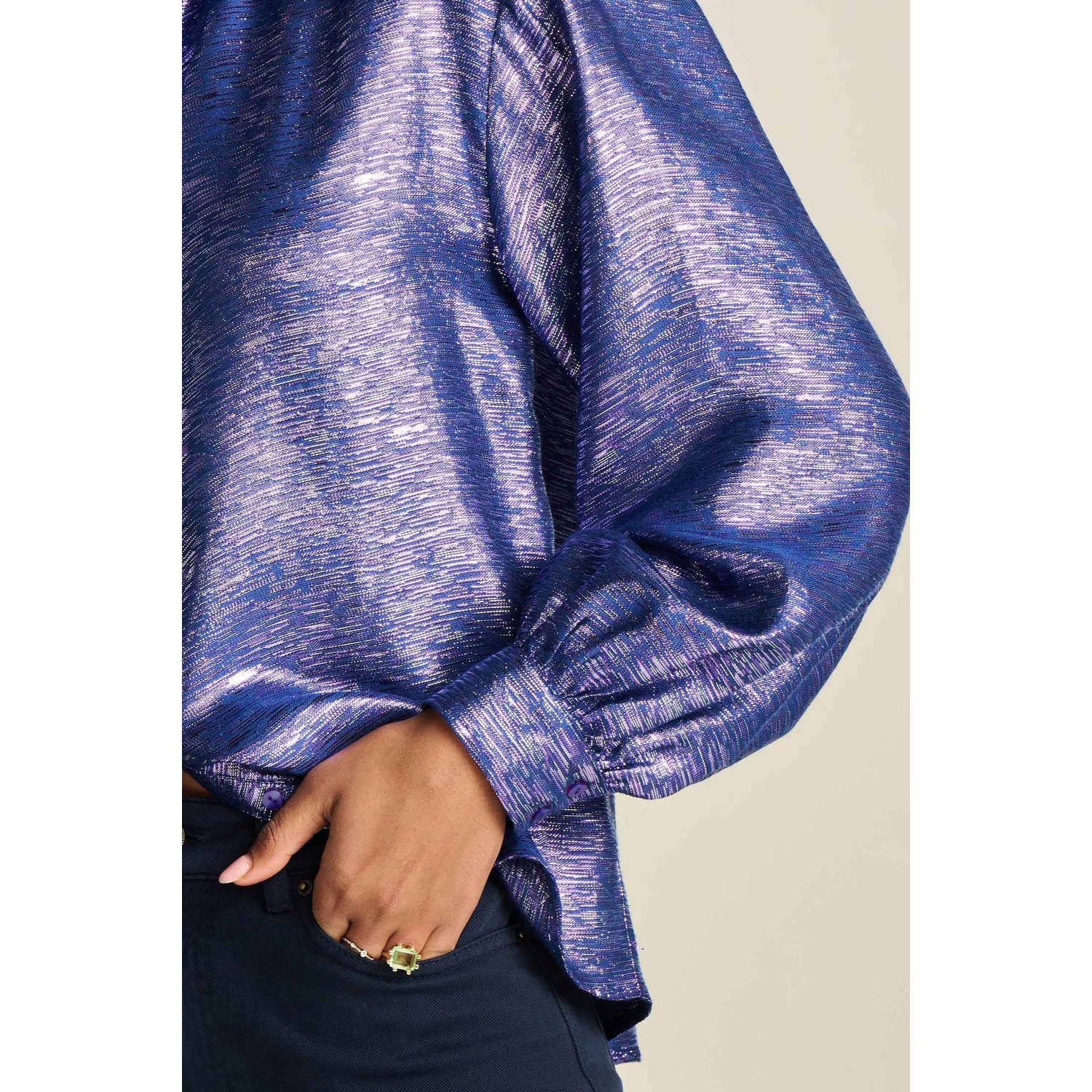 POM Amsterdam blouse Violet donkerpaars multi