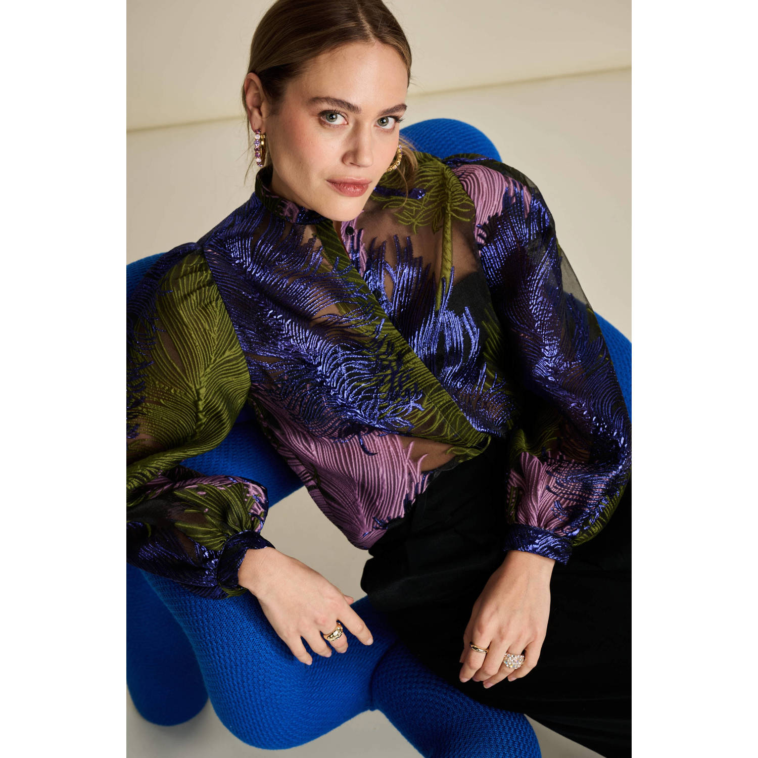 POM Amsterdam blouse met all over print multi