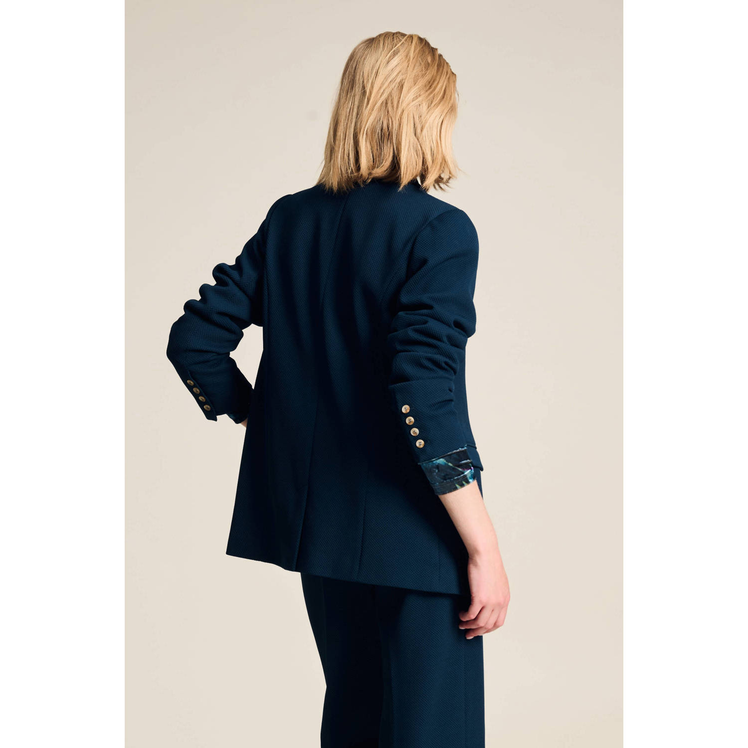 POM Amsterdam rechtvallende blazer Chloe donkerblauw