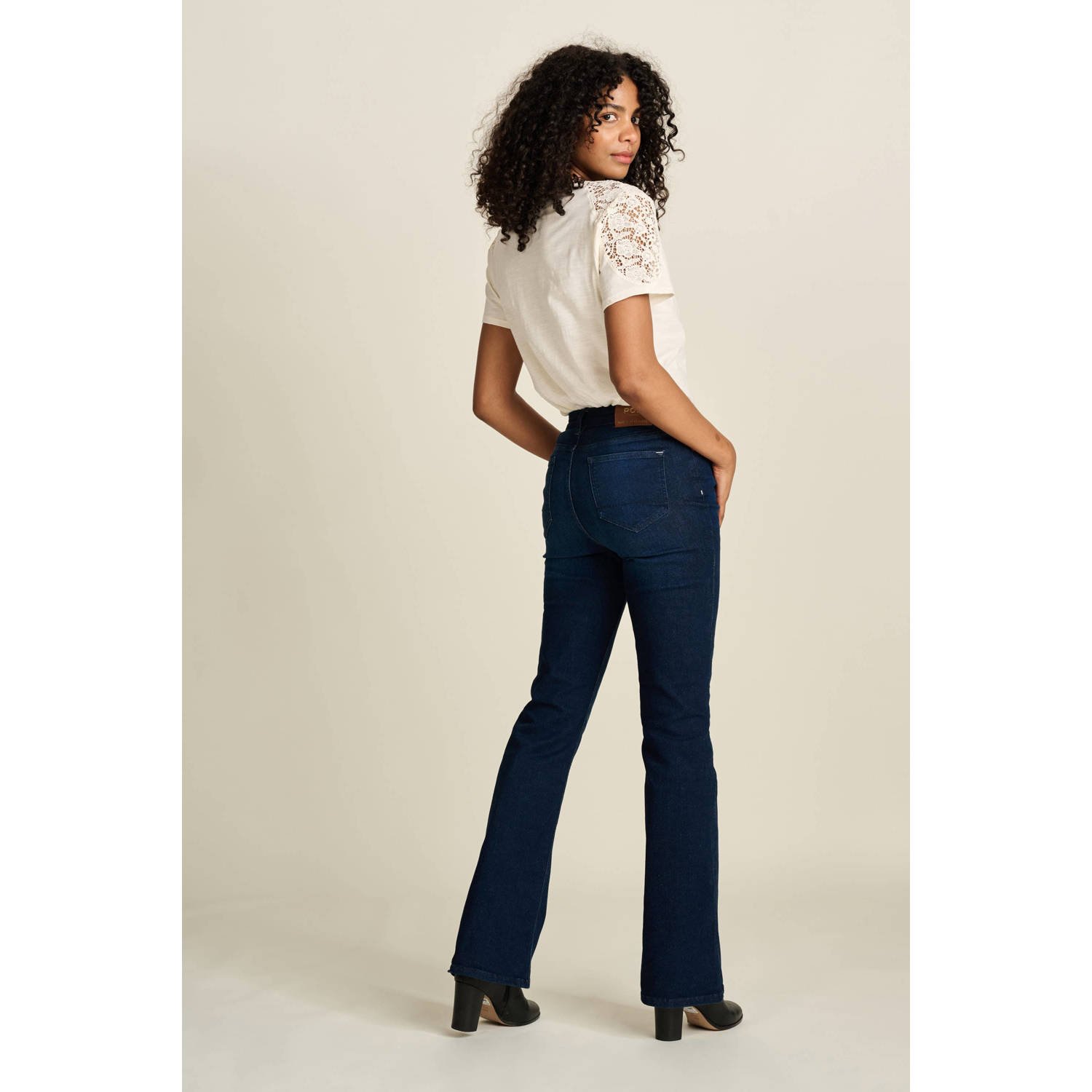 POM Amsterdam flared jeans Esmee dark blue denim