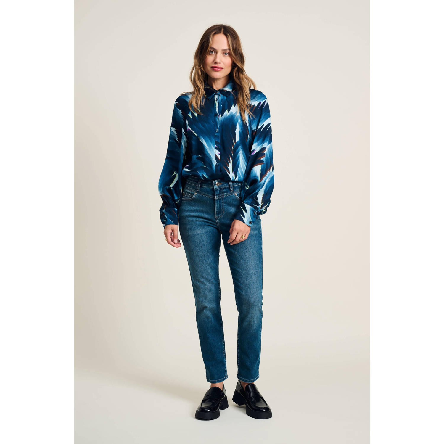 POM Amsterdam slim fit jeans Elize medium blue denim