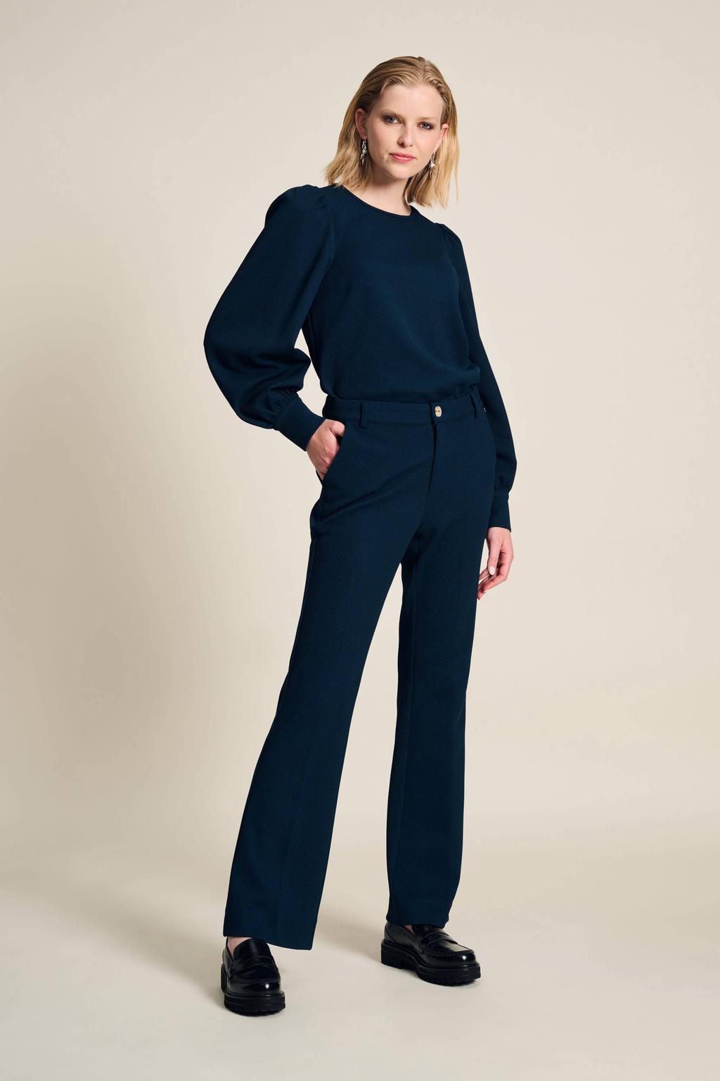 POM Amsterdam regular waist pantalon donkerblauw