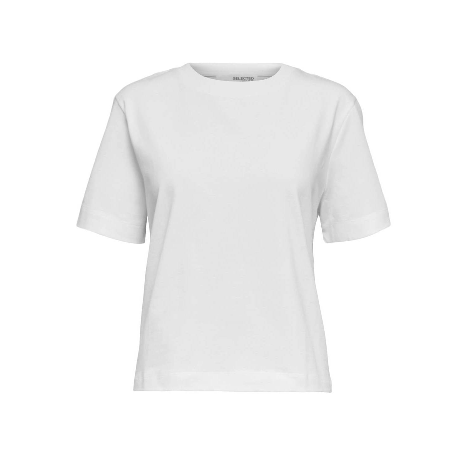 SELECTED FEMME Dames Tops & T-shirts Slfessential Ss Boxy Tee Wit