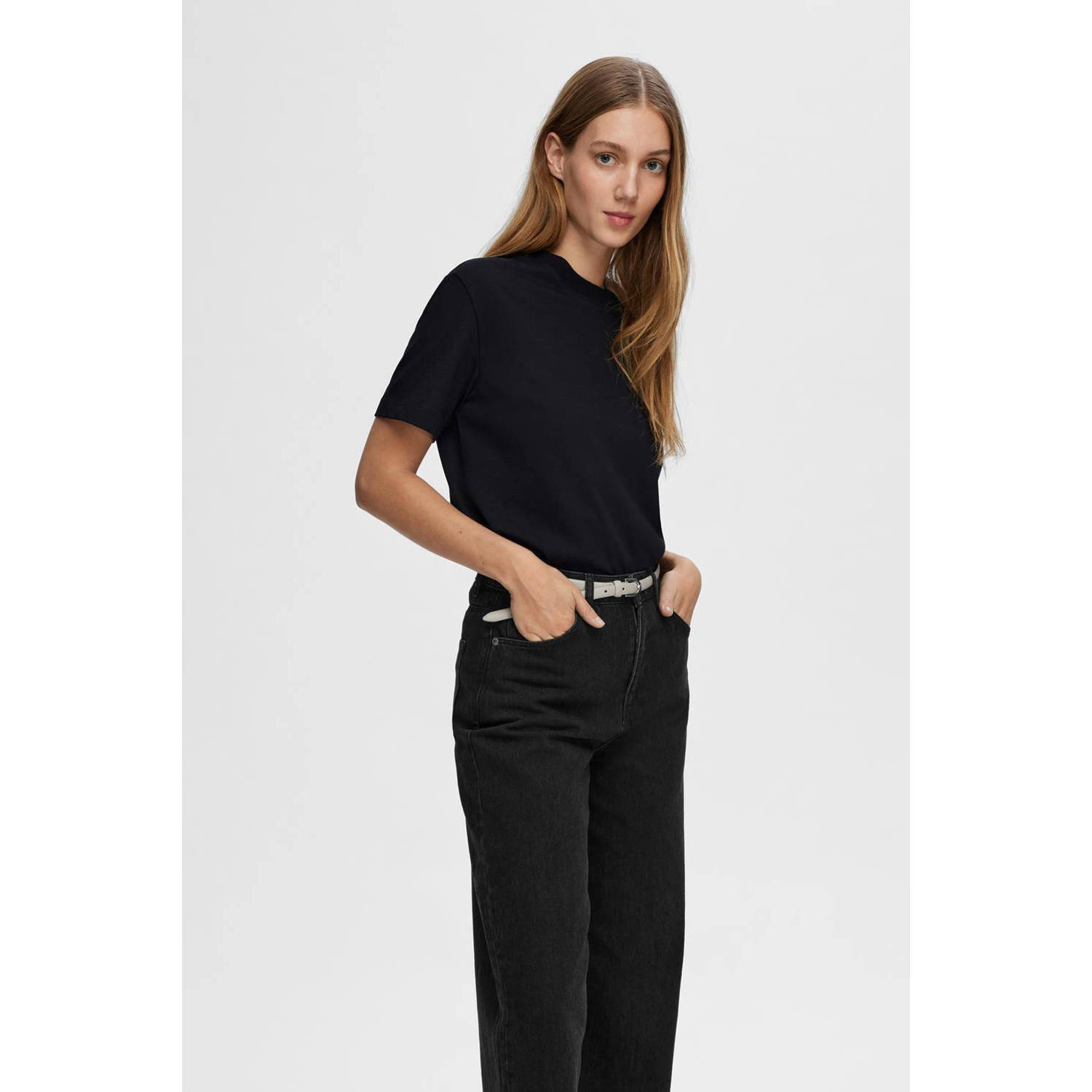 SELECTED FEMME T-shirt zwart