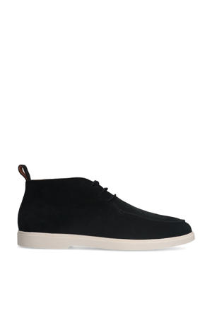 suède veterboots zwart
