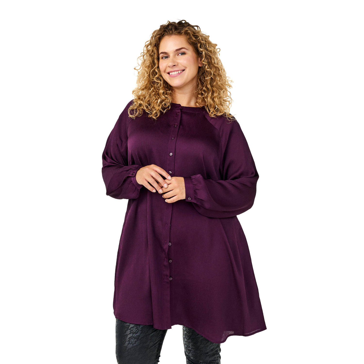 Zizzi blouse donkerpaars