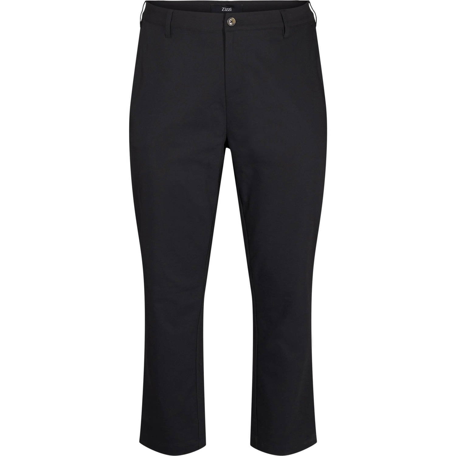 Zizzi straight broek zwart