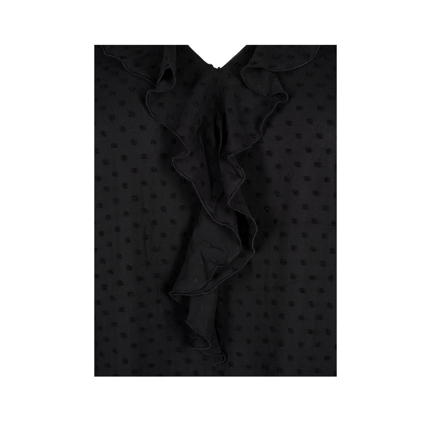 Zizzi semi-transparante top zwart