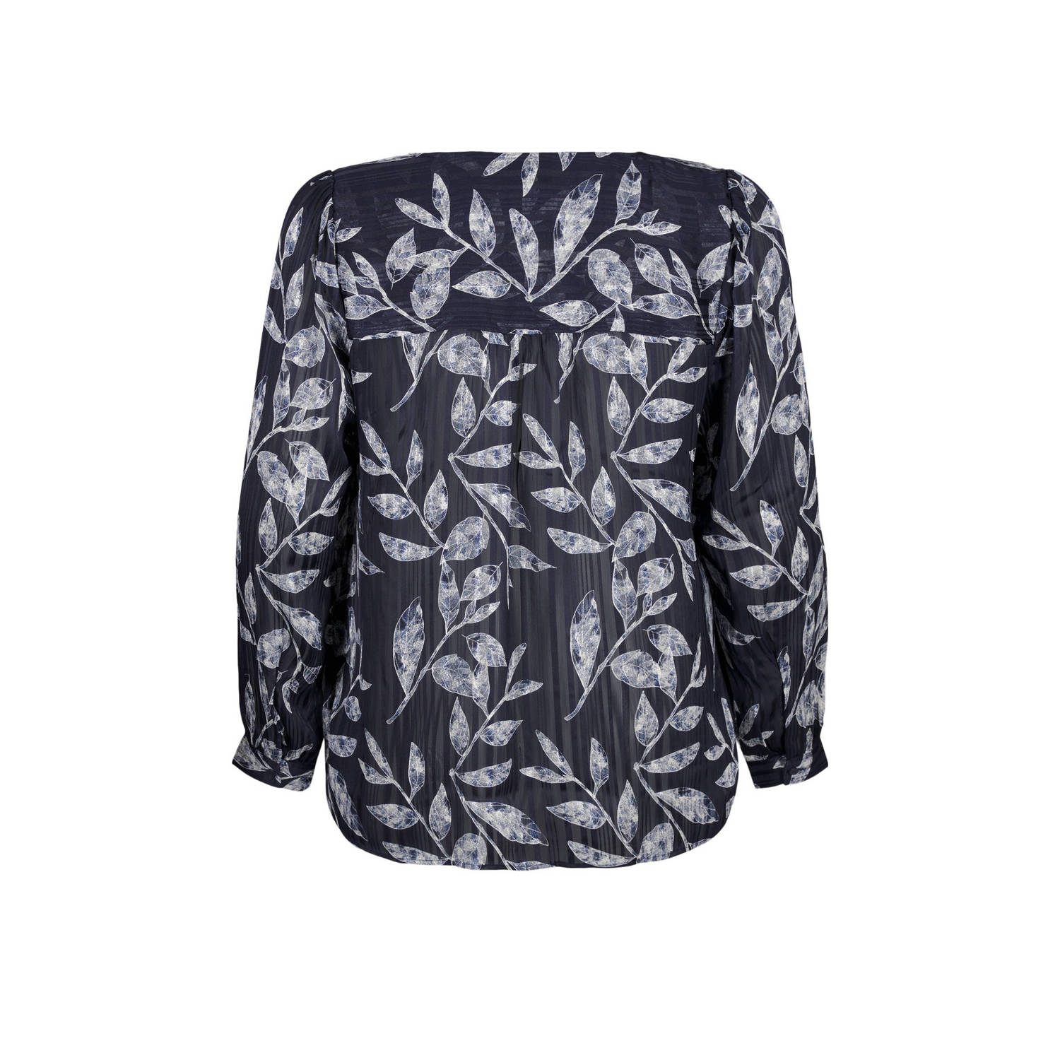 Zizzi blouse met all over print donkerblauw