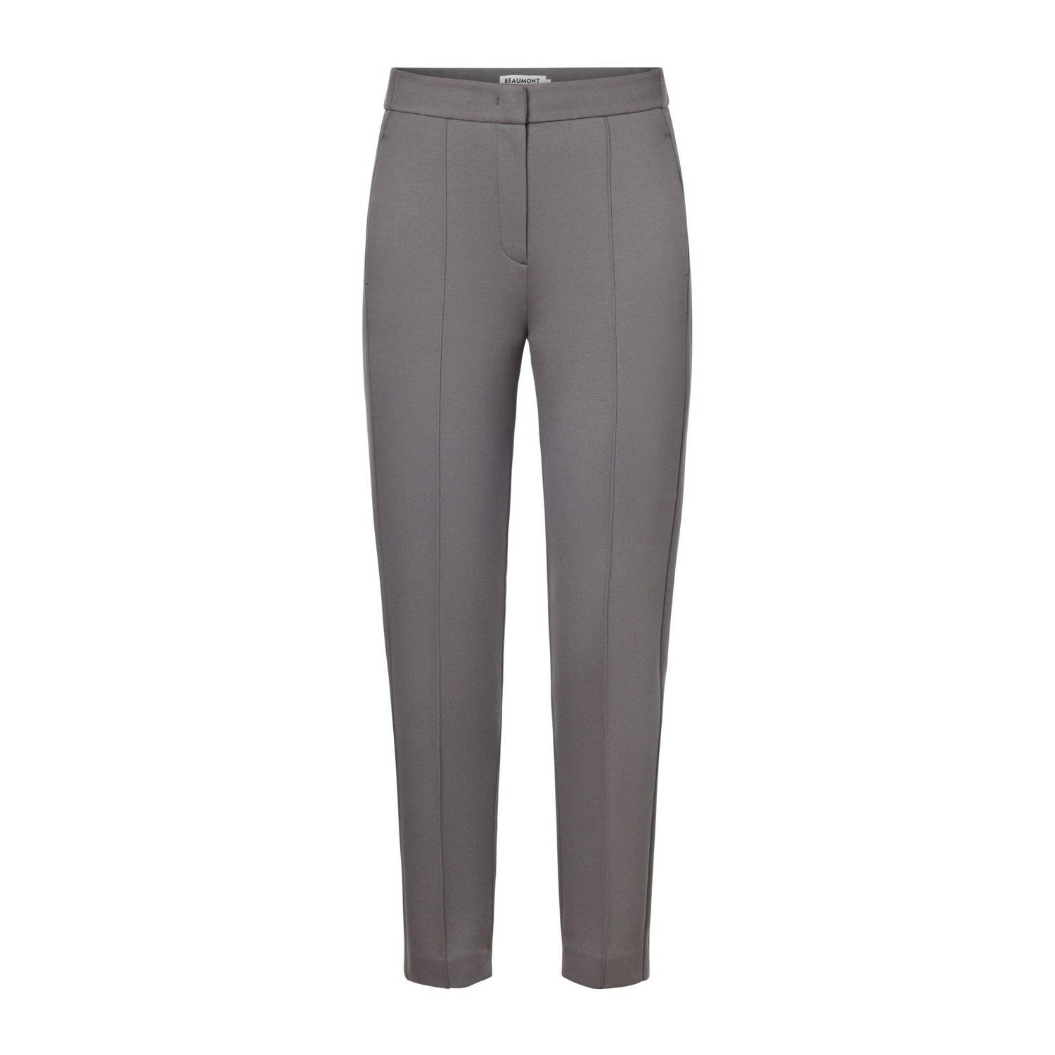 Beaumont slim fit pantalon grijs