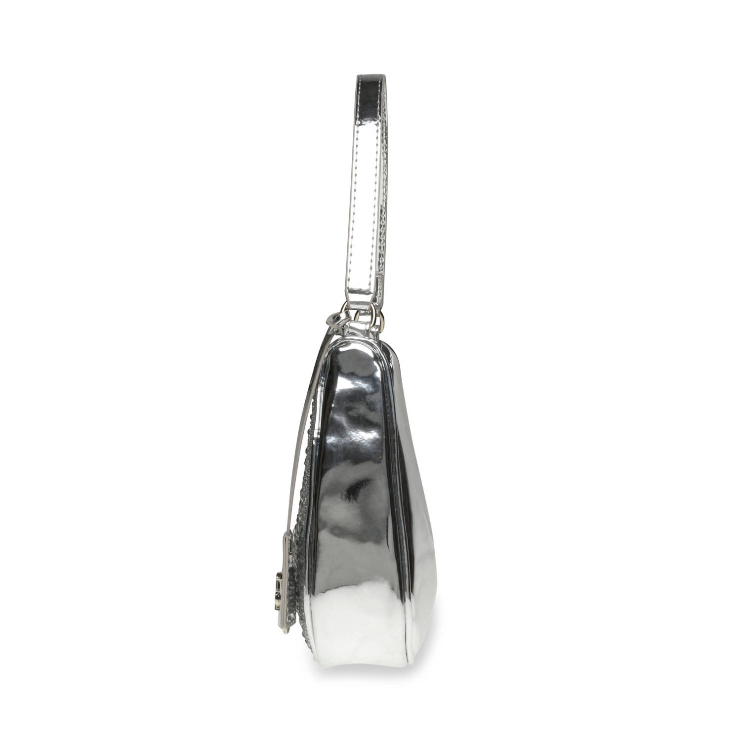 Steve Madden schoudertas met strass Bmartaj zilverkleurig