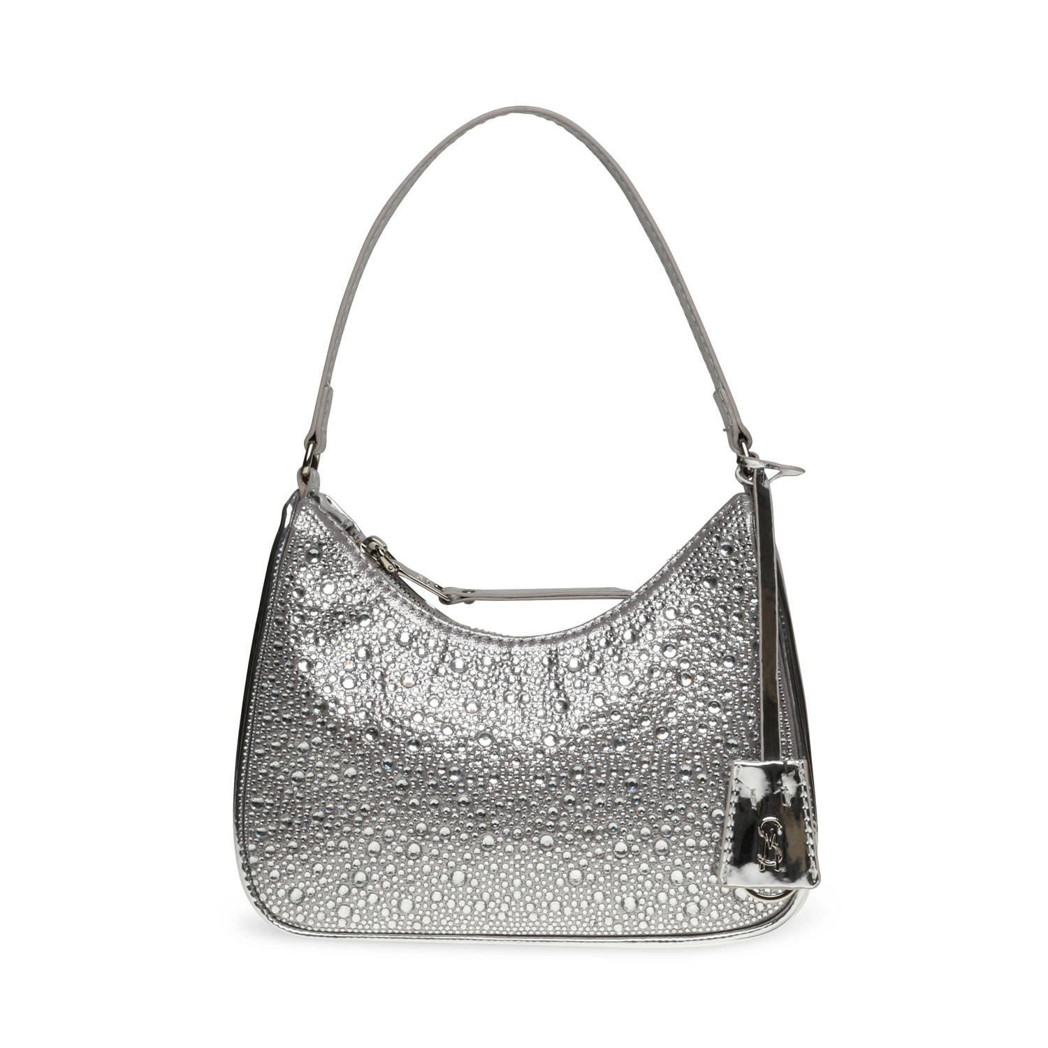 Steve Madden schoudertas met strass Bmartaj zilverkleurig
