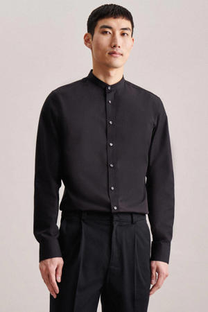 slim fit overhemd zwart