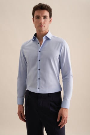 slim fit overhemd lichtblauw