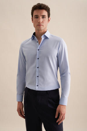 slim fit overhemd lichtblauw