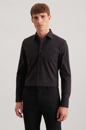 slim fit overhemd zwart