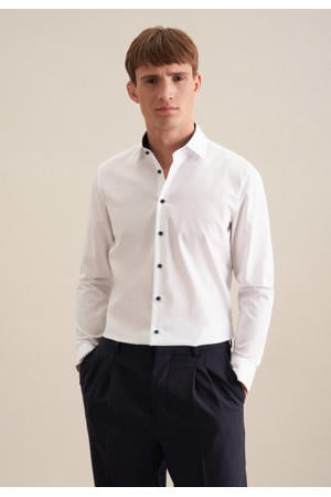 slim fit overhemd wit