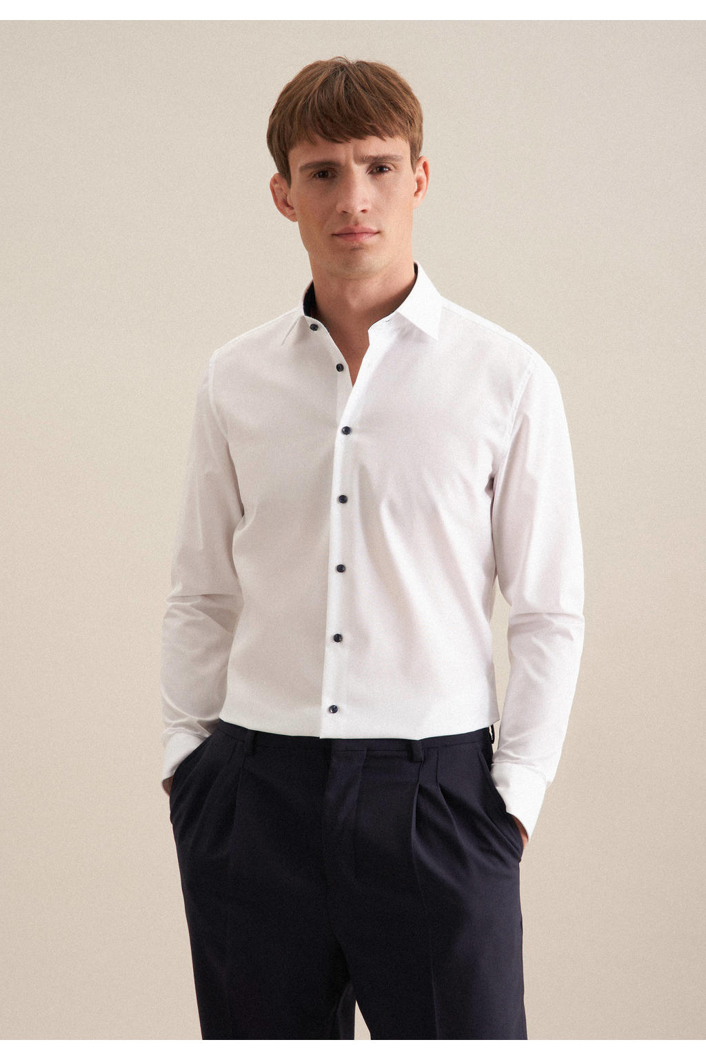 Seidensticker slim fit overhemd wit
