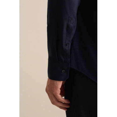 Seidensticker regular fit overhemd donkerblauw afbeelding