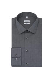thumbnail: Seidensticker gemêleerd slim fit overhemd grijs