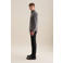 Seidensticker gemêleerd slim fit overhemd grijs